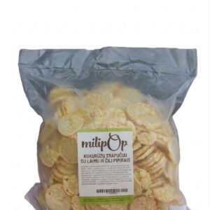 Mini kukurūzų trapučiai su laimu ir čili pipirais, 300 g.