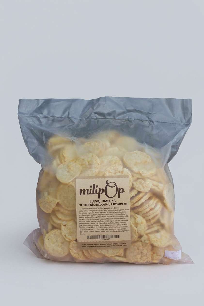 Bulvių trapukai su grietine - svogūnu, 300g